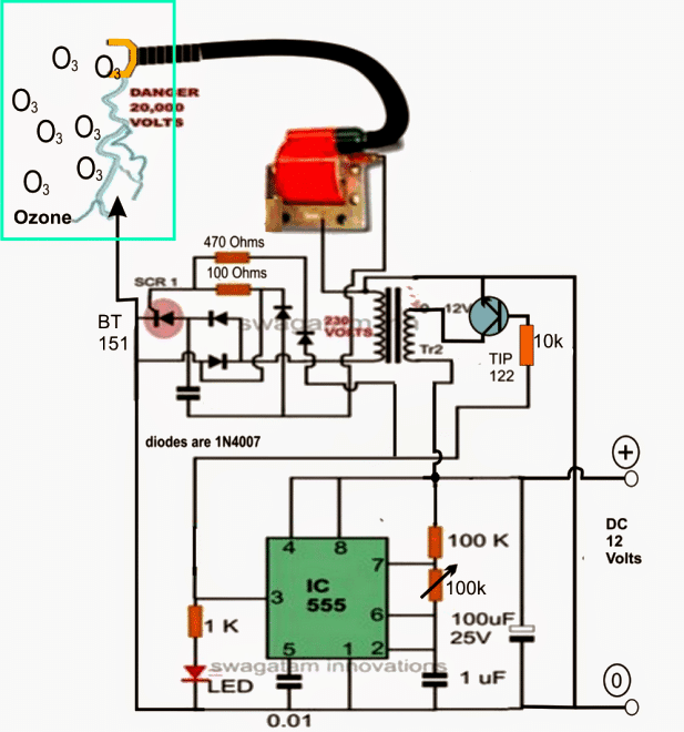 Outflow Rudyard Kipling Entrance How to Build an Ozone Water/Air Sterilizer Circuit - Disinfecting Water  with Ozone Power | Homemade Circuit Projects