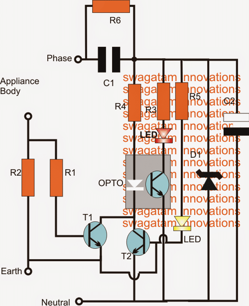 earth leakage indicator circuit
