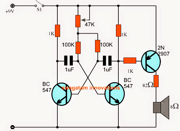 sound frequency transmitter circuit
