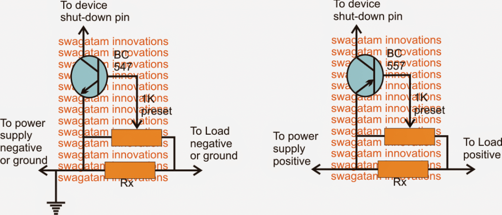 Resistor Current Sensor Circuits Circuit Diagram