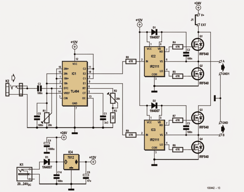 circuit of ultrasonic directive speaker system or parametric speaker