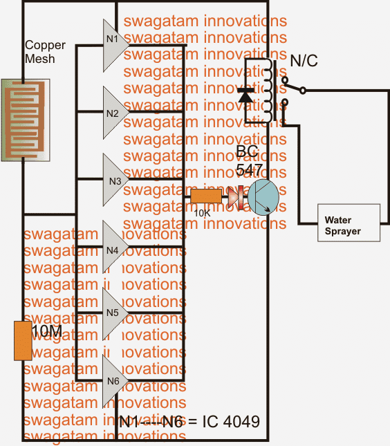 green house auto water sprayer circuit 1