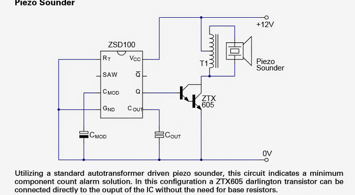 piezo alarm circuit 1