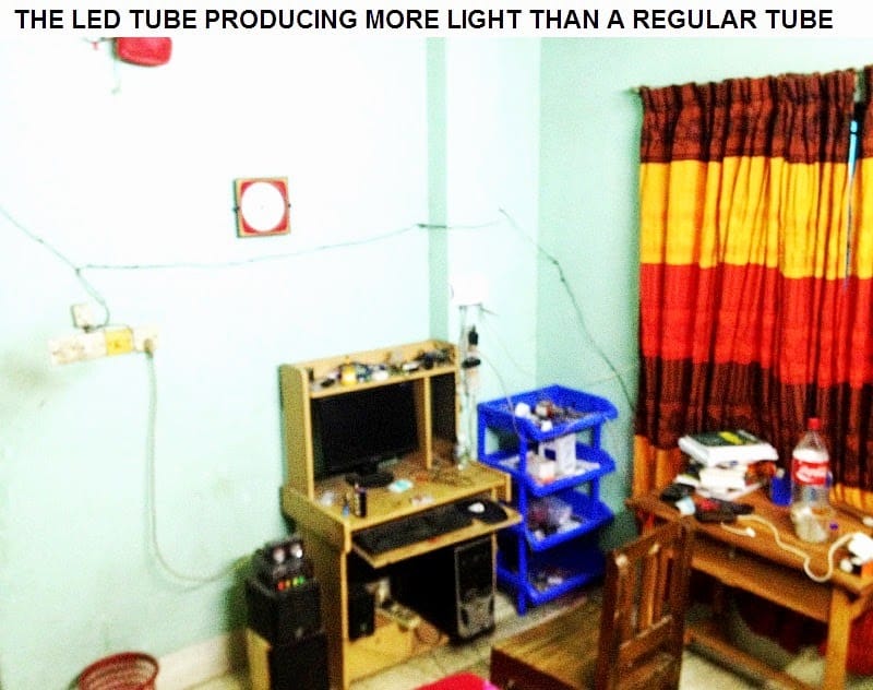 LED tube is more brighter than normal CFL tubelight