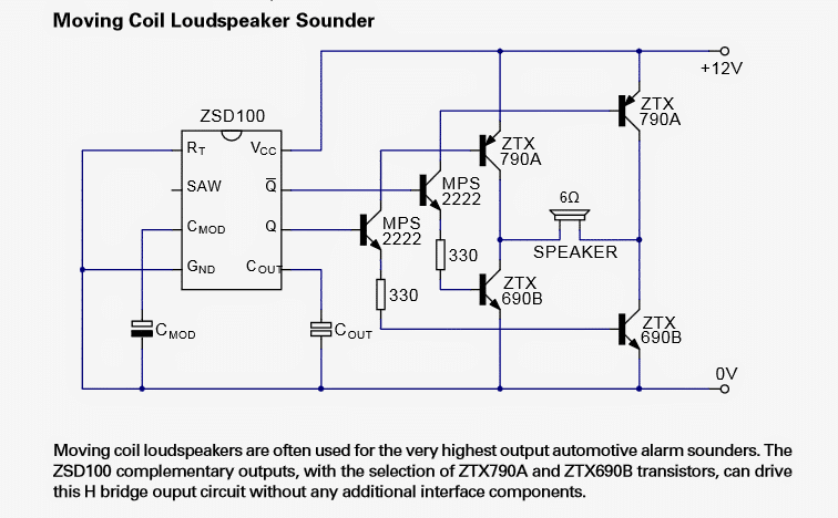 speaker alarm circuit 1