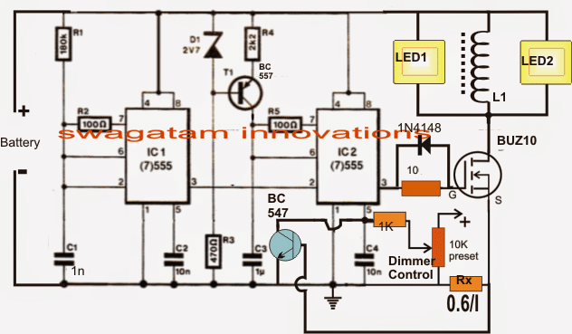 under water light controller circuit