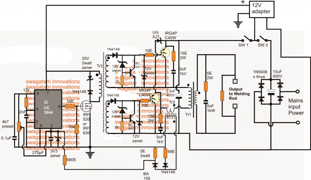 Smps Welding Inverter Circuit Homemade Circuit Projects