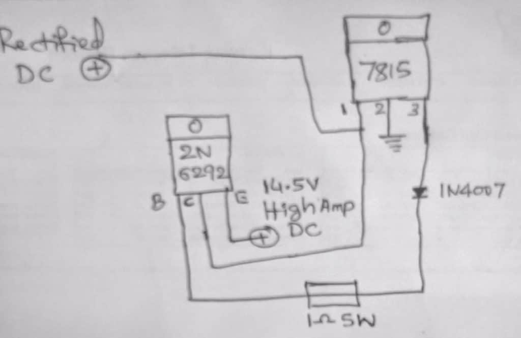 high current Battery charger using 7815
