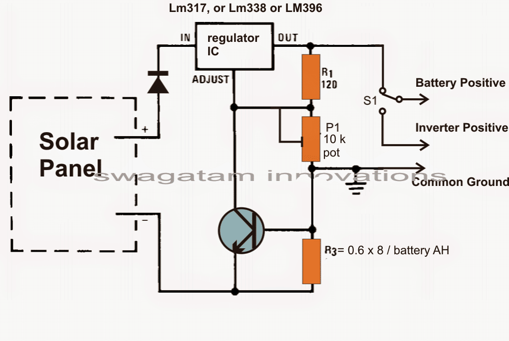 Solar Battery Charger Schematic