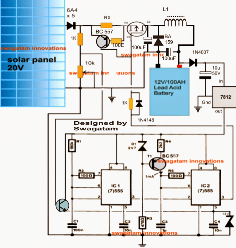 Self Optimizing Solar Battery Charger Circuit | Homemade Circuit Projects