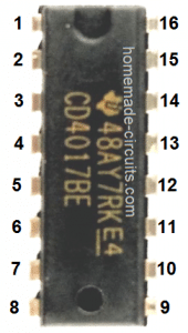 IC 4017 pinouts