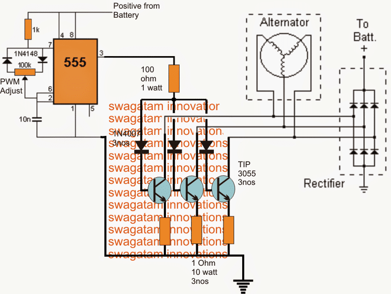 3-Phase Motorcycle Voltage Regulator Circuits | Homemade Circuit Projects