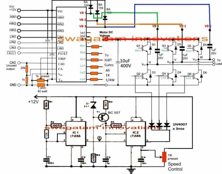 How To Make A 3 Phase Vfd Circuit Homemade Circuit Projects