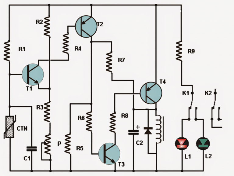 Simple Thermostat Circuit Using Transistors - Homemade Circuit Projects