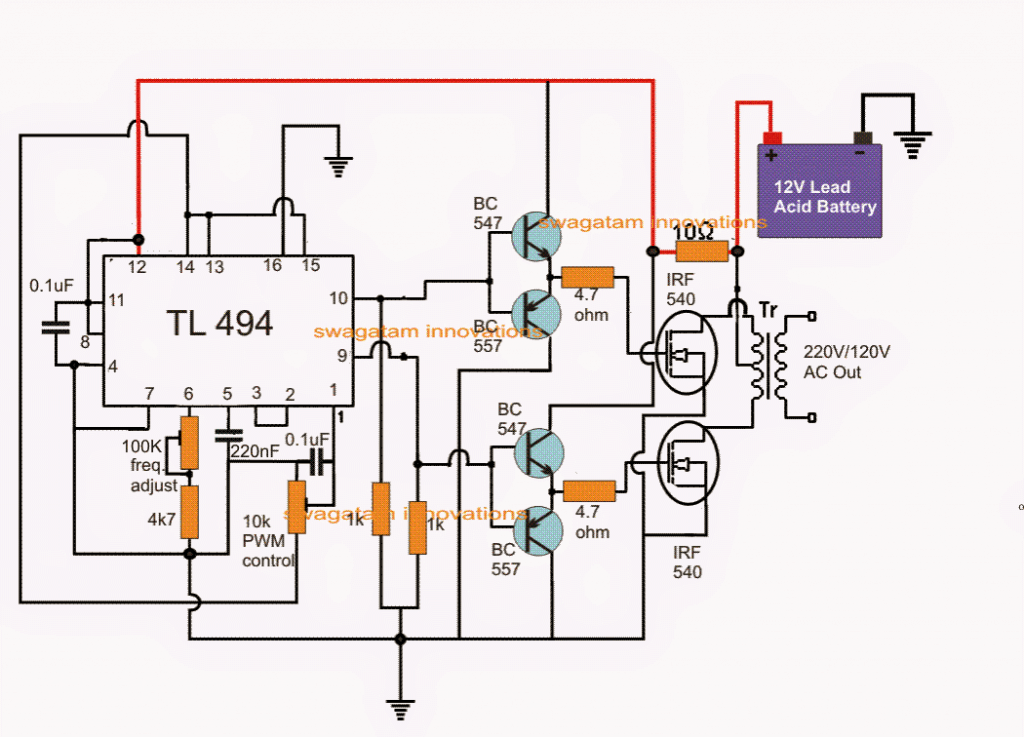 High Power Inverting Buck-Boost Converter Circuit Design with TL494 IC