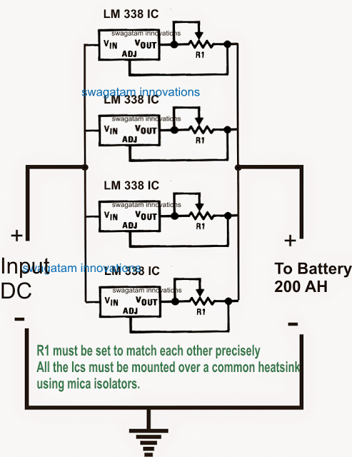 adding LM338 constant current source in parallel.