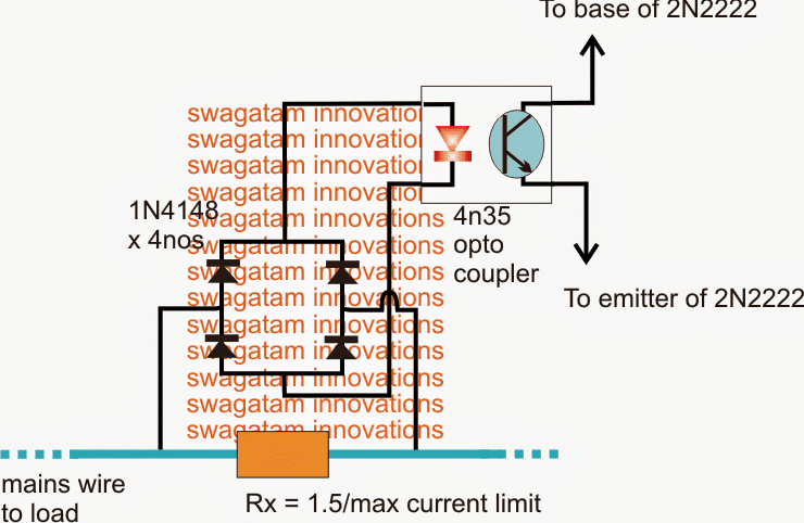 current sensing optocoupler circuit