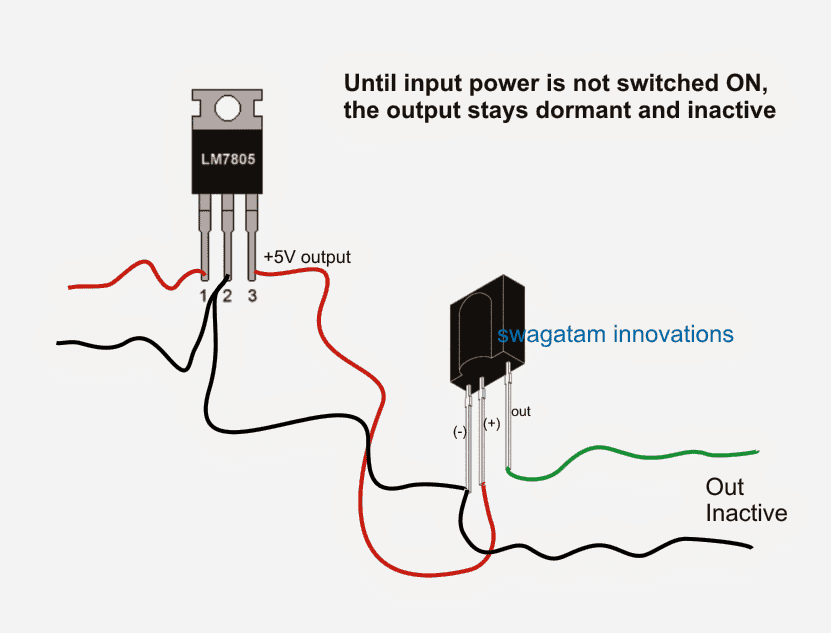 TSOP1738 sensors without power ON and without input IR