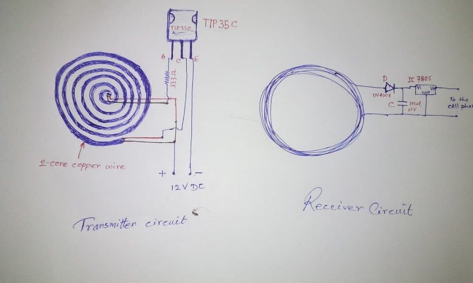 wireless cellphone charger circuit 