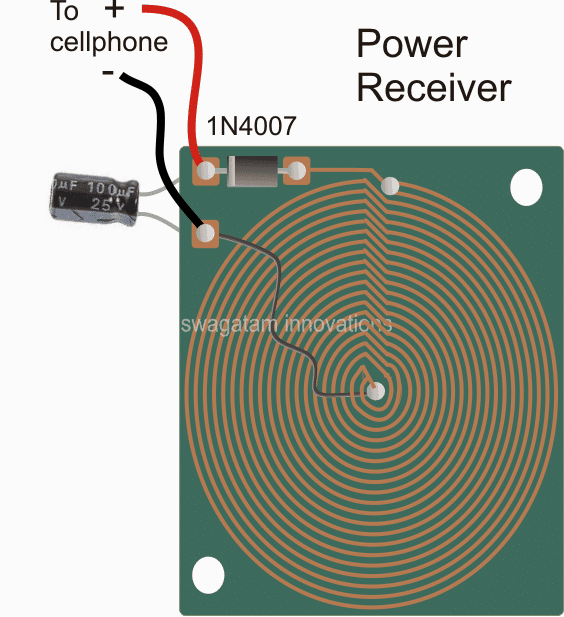 Wireless Cellphone Battery Charger Circuit | Homemade Circuit Projects