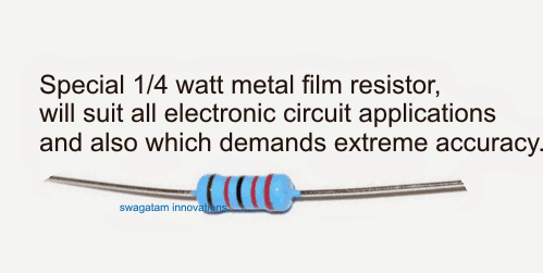 1/4 watt resistor 1%