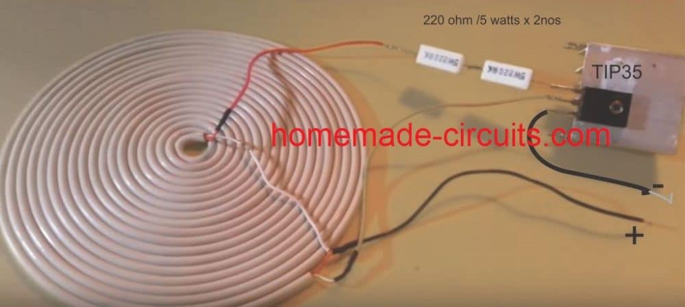 modified wireless cellphone charger circuit and the prototype images