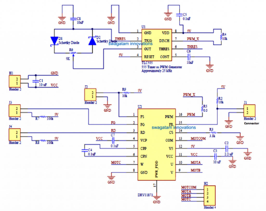 Quadcopter PWM based remote control circuit