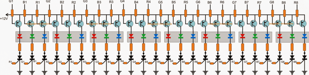 scrolling LED connection diagram