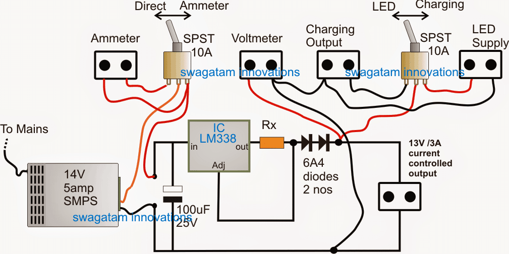 12V LED backpack circuit diagram