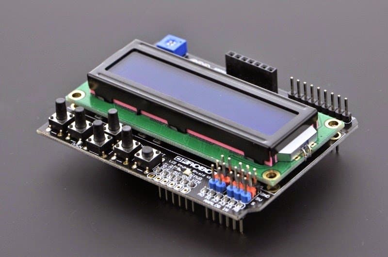 An Arduino LCD KeyPad Shield (SKU: DFR0009)