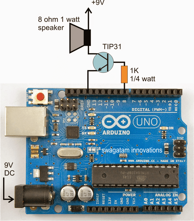 amplified Arduino police siren