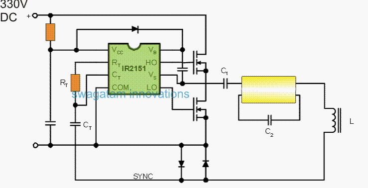 Electronic Ballast Circuit for Single 40 Watt Fluorescent Tubes