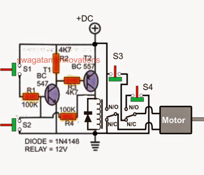 Simple Gate Open/Close set reset Controller Circuit