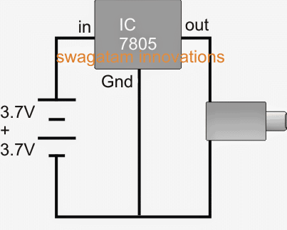 Simple IC 7805 power bank circuit