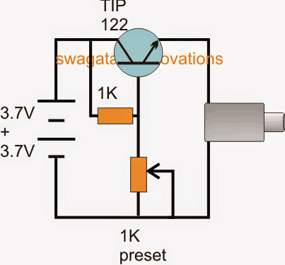 Regulated power bank circuit using TIP122 emitter follower