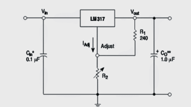 LM317 regulator circuit