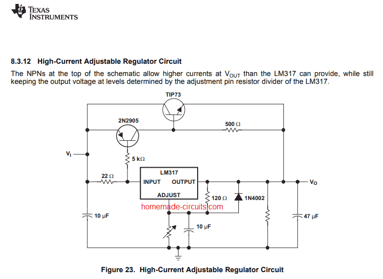 LM317, LM338 current boost using outboard transistors