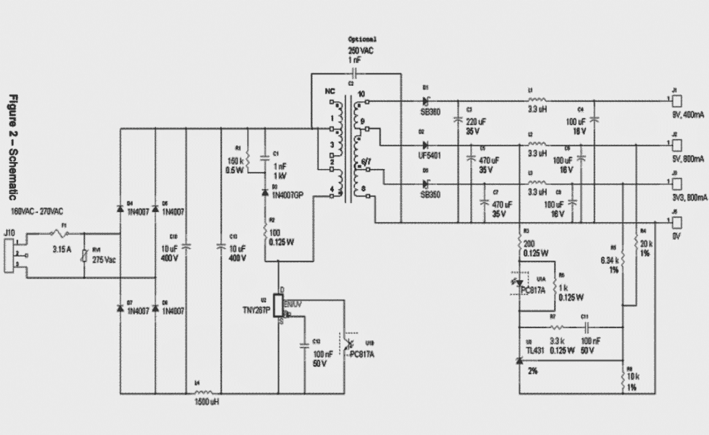 3.3V, 5V, 9V SMPS Circuit