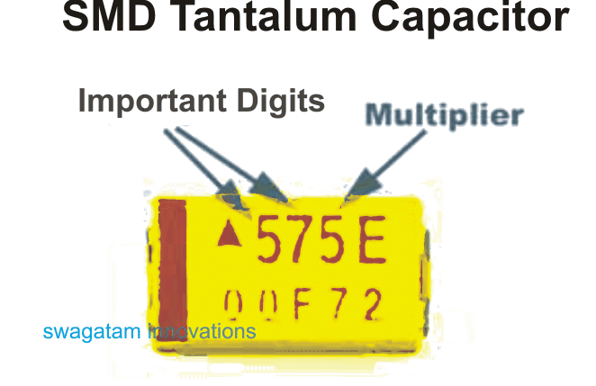 How to read and understand Markings of SMD tantalum capacitor