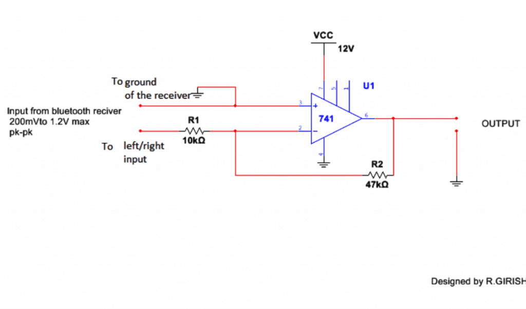 opamp based bluetooth function generator circuit