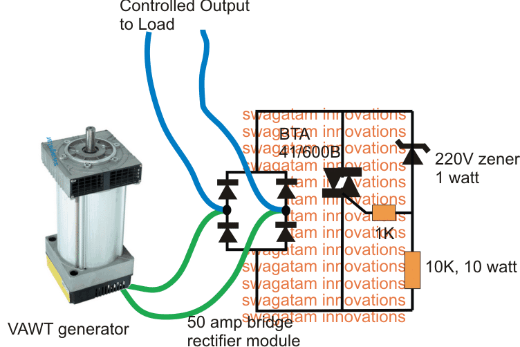 Controlling VAWT speed using Shunt Regulator Circuit