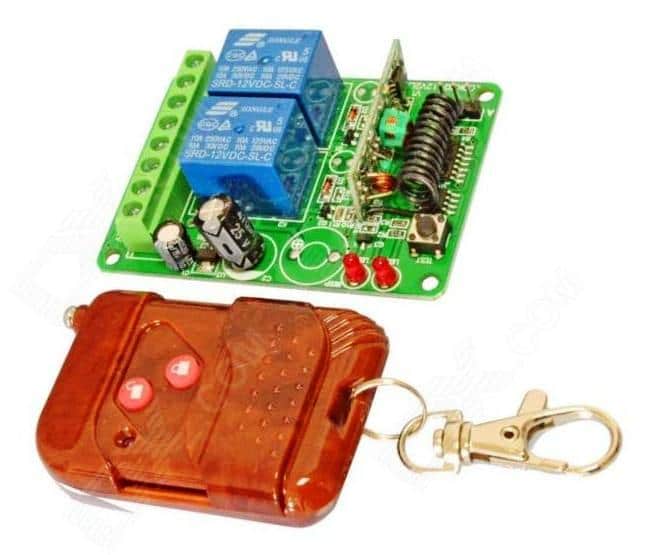 2 channel RF remote control modules Rx, Tx