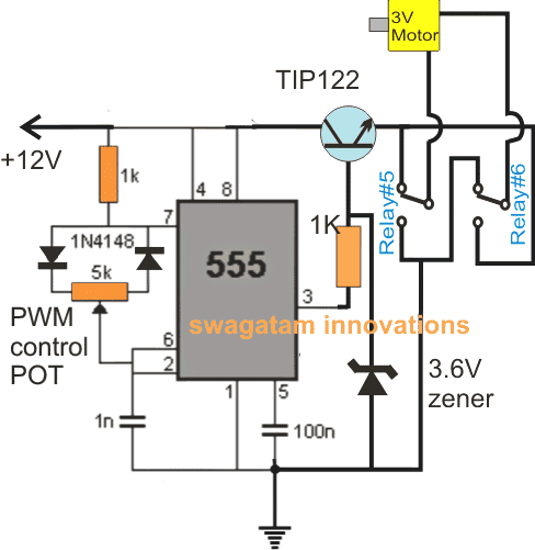 3V Motor Reverse Forward Operation