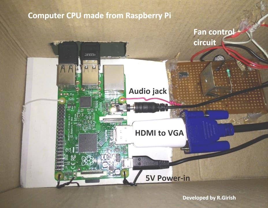 computer made using raspberry pi.