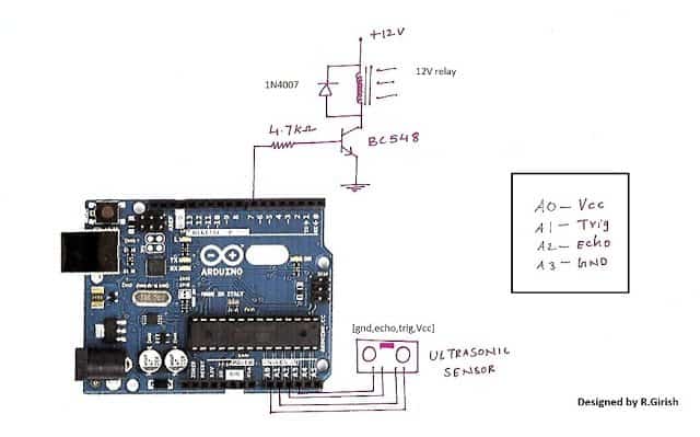 Ultrasonic Smart Automatic ON/OFF Switch Circuit