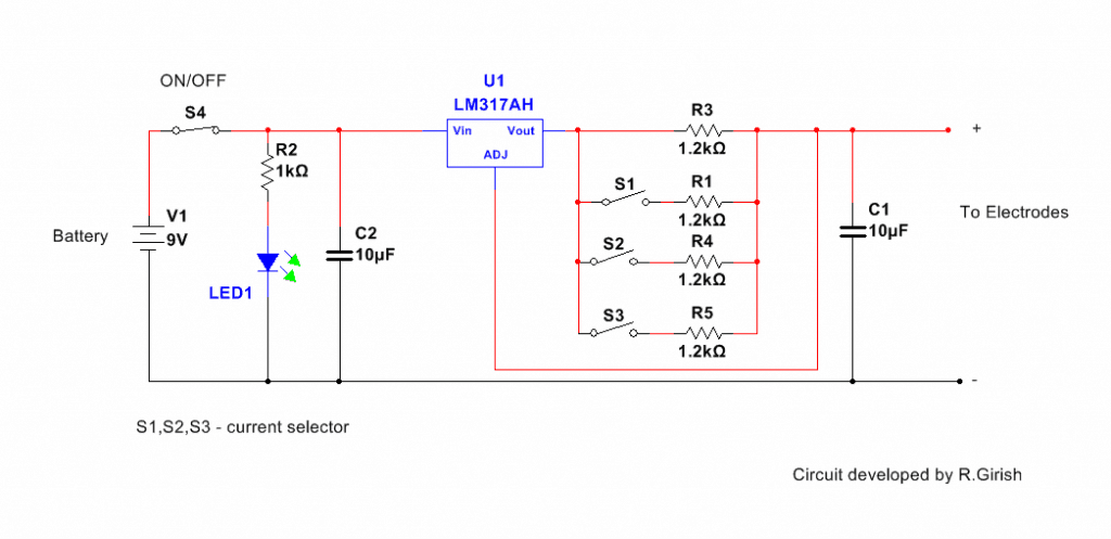 TDCS Brain stimulator Circuit