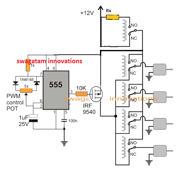 Simplest Quadcopter Drone Circuit Circuit Diagram
