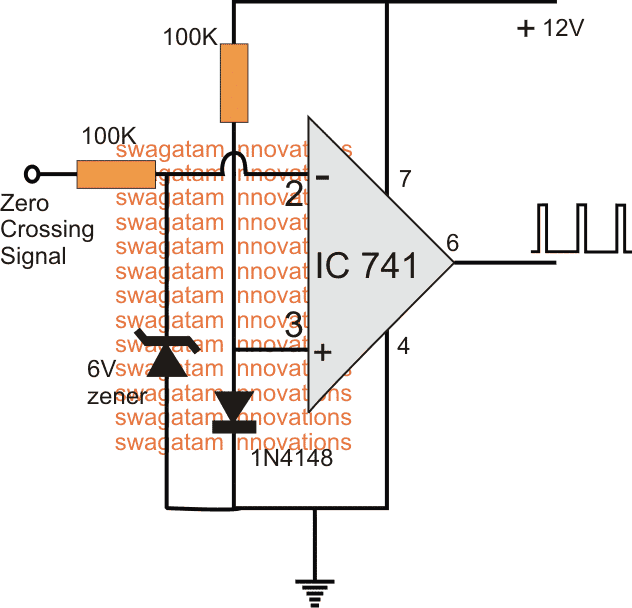 Zero Crossing Detector Circuit using opamp