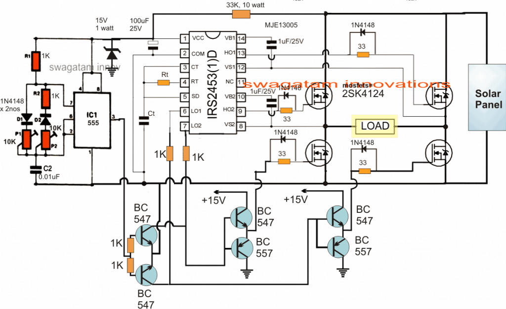 Sine wave Solar Inverter Circuit