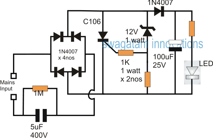 SCR Shunt Circuit for Protecting Capacitive LED Driver